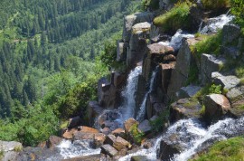 Pančavský vodopád, 148m, nejvyšší vodopád v Česku